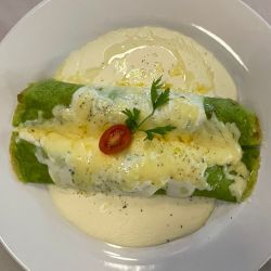 Crepas de Espinacas con Queso Ricotta