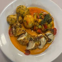Pechuga de pollo rellena de Espinacas